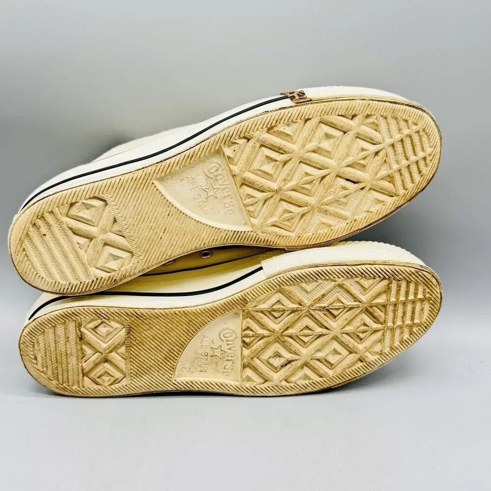 Converse Shoes Womens 8.5 Beige Canvas Chucks All Star Platform Sneakers Leopard - Picture 9 of 11